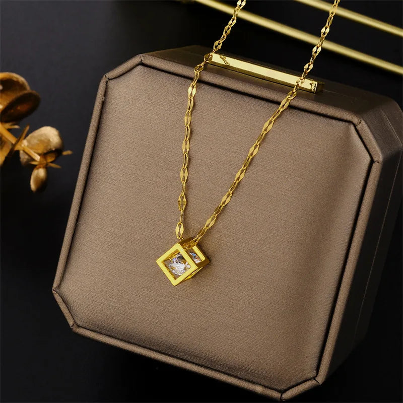 Cube Crystal Pendant