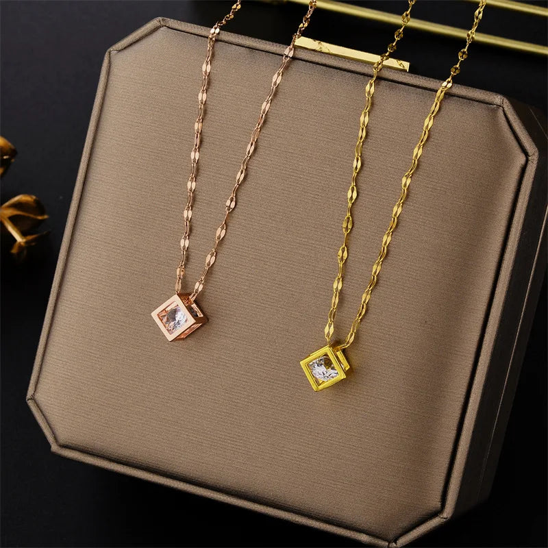 Cube Crystal Pendant