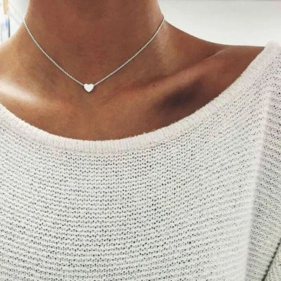 Pearl &amp; Heart Necklace