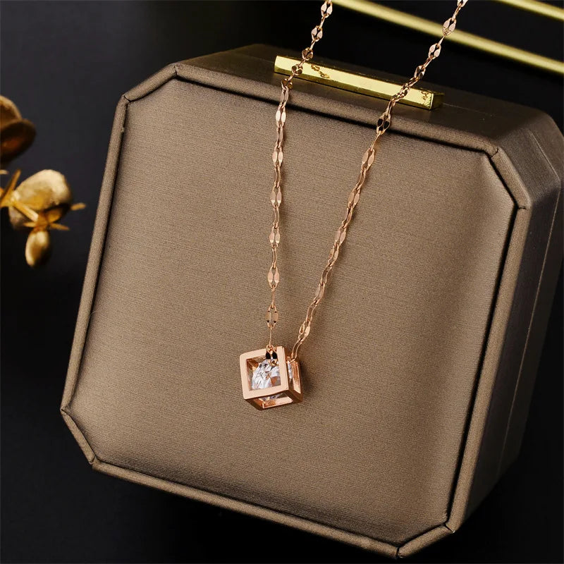 Cube Crystal Pendant